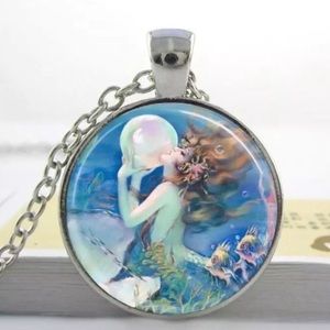 Enchanted Bubble Mermaid Silver Necklace